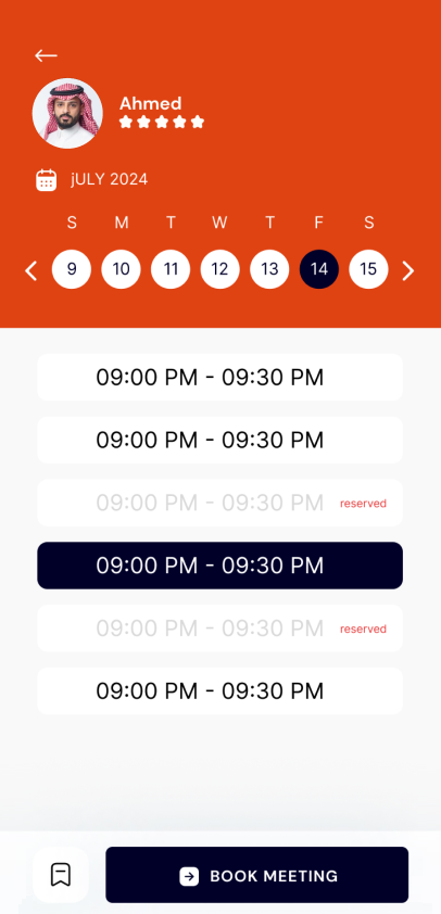 حجز جلسات المستشار